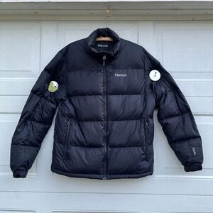 Marmot 700 Fill Down Puffer Jacket Mens L Navy Lightweight Full Zip